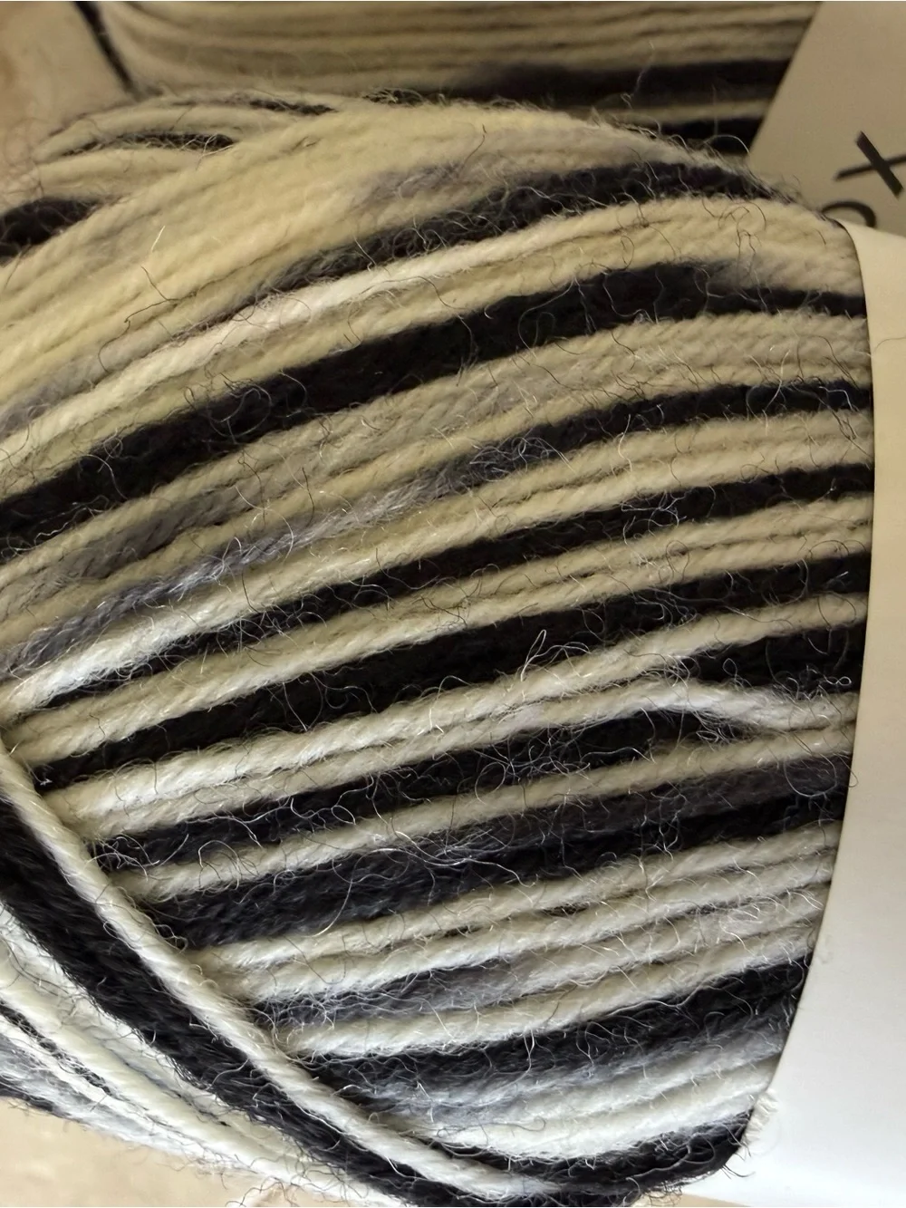 Paintbox Striped Sock Yarn - Black & White